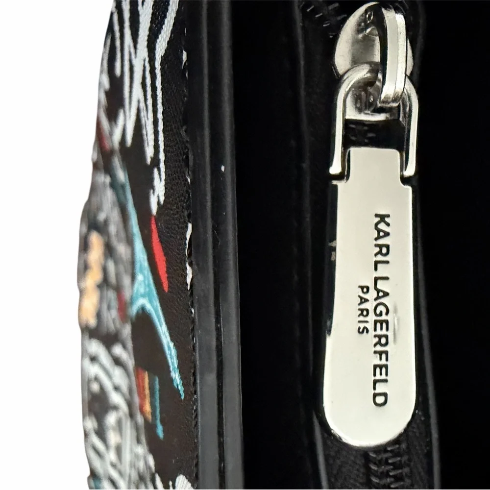 Karl Lagerfeld Paris Adele Black Multicolor Tote Bag - Picture 7 of 10